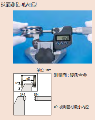 球型測(cè)砧壁厚千分尺